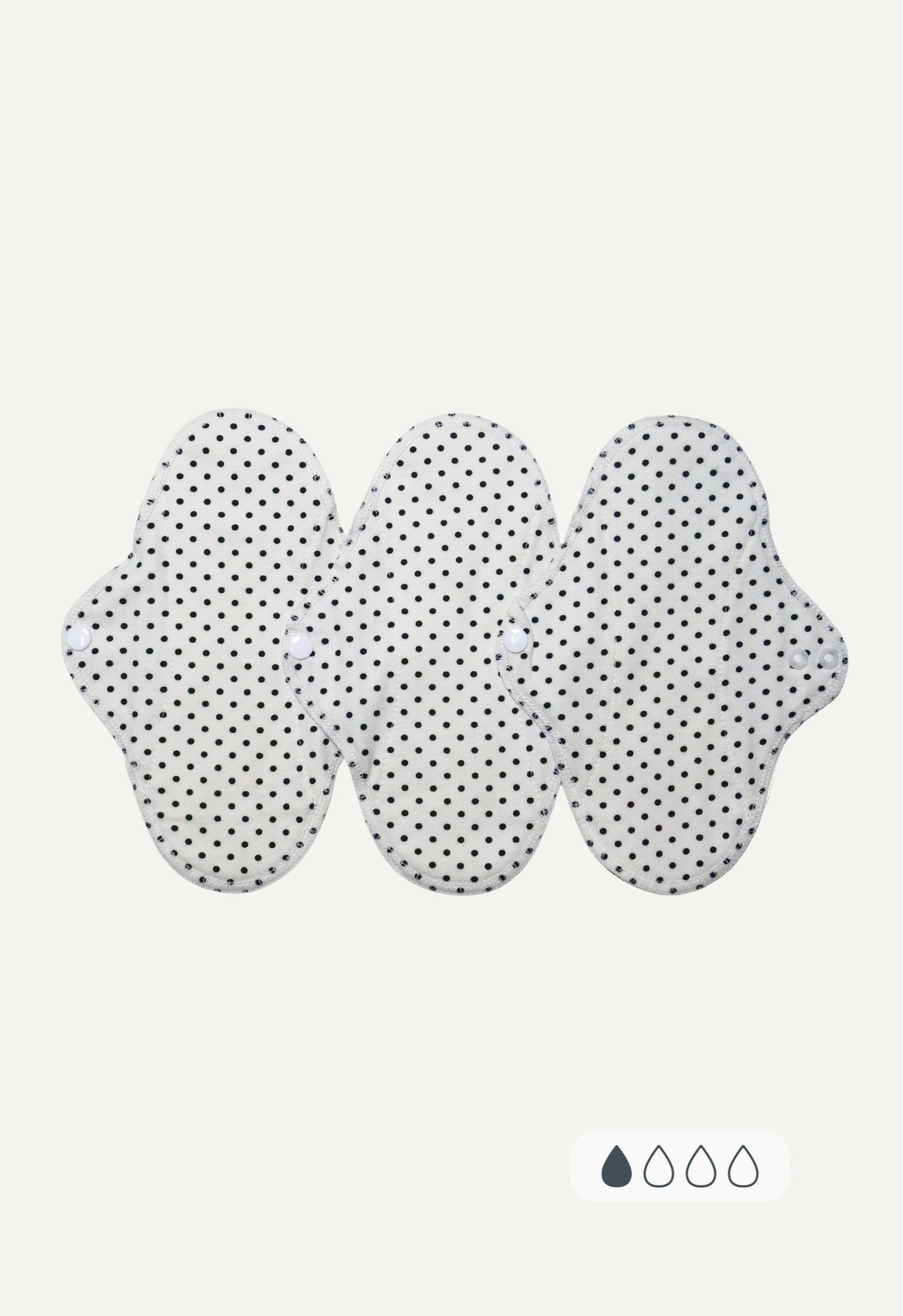 Panty Liners Active, Black Dots 3-p