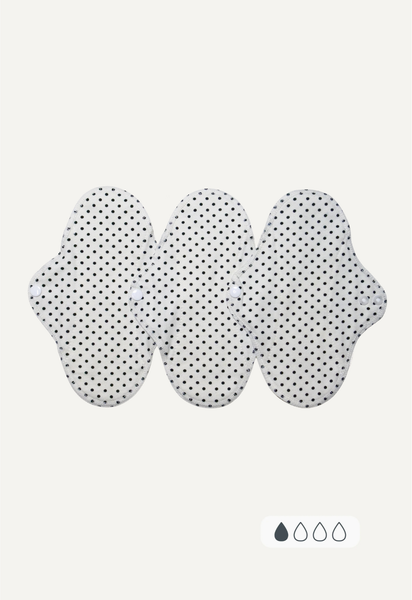 Panty Liners Active, Black Dots 3-p